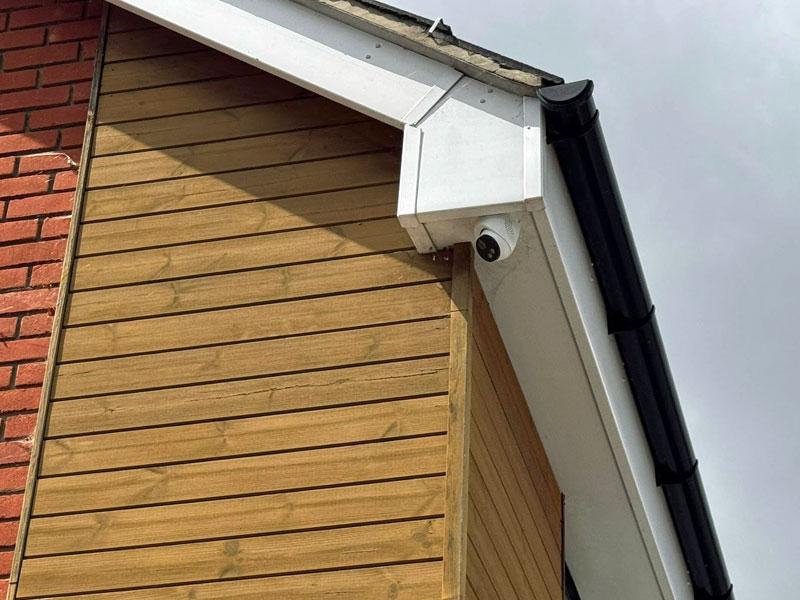4 x 8mp cameras installed, hardwired to internet for easy viewing