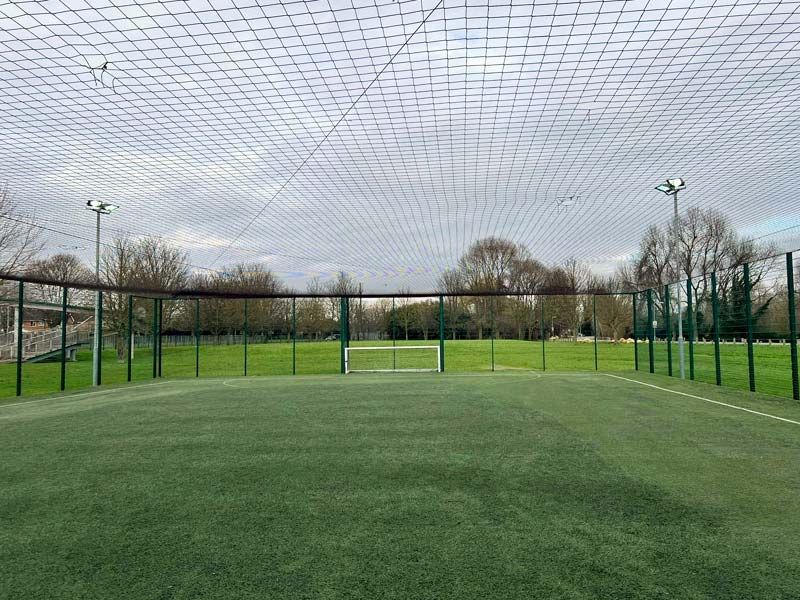 Football lighting lampposts repaired