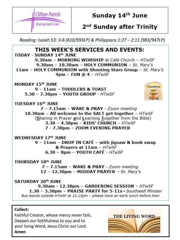 St. Mary's Church News: 14/06/2026
