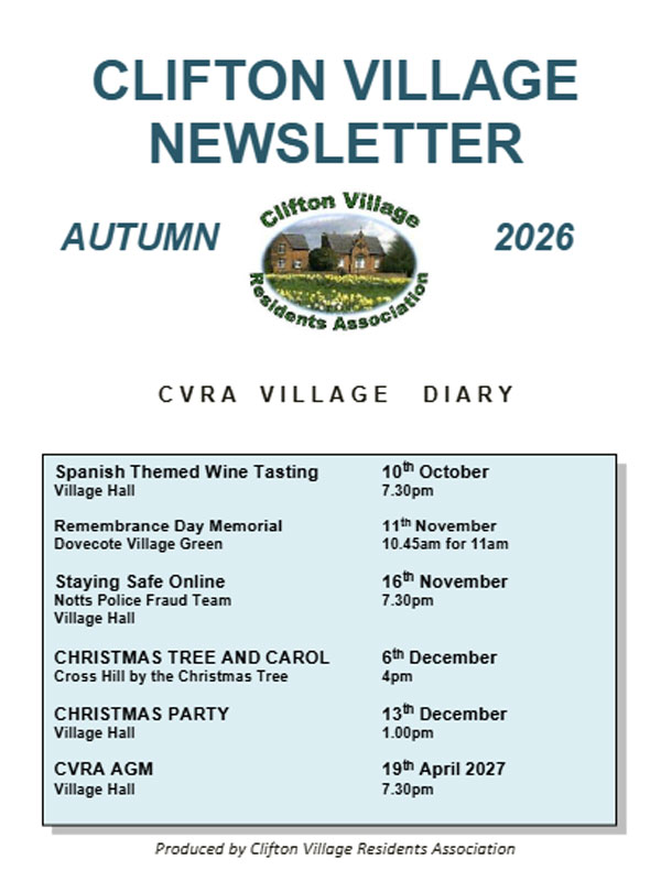 Latest CVRA Newsletter